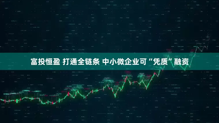 富投恒盈 打通全链条 中小微企业可“凭质”融资