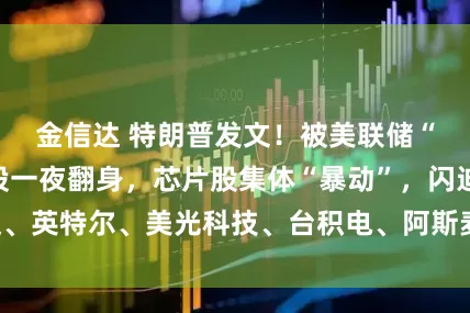 金信达 特朗普发文！被美联储“吓崩”的科技股一夜翻身，芯片股集体“暴动”，闪迪、英特尔、美光科技、台积电、阿斯麦等股价创历史新高